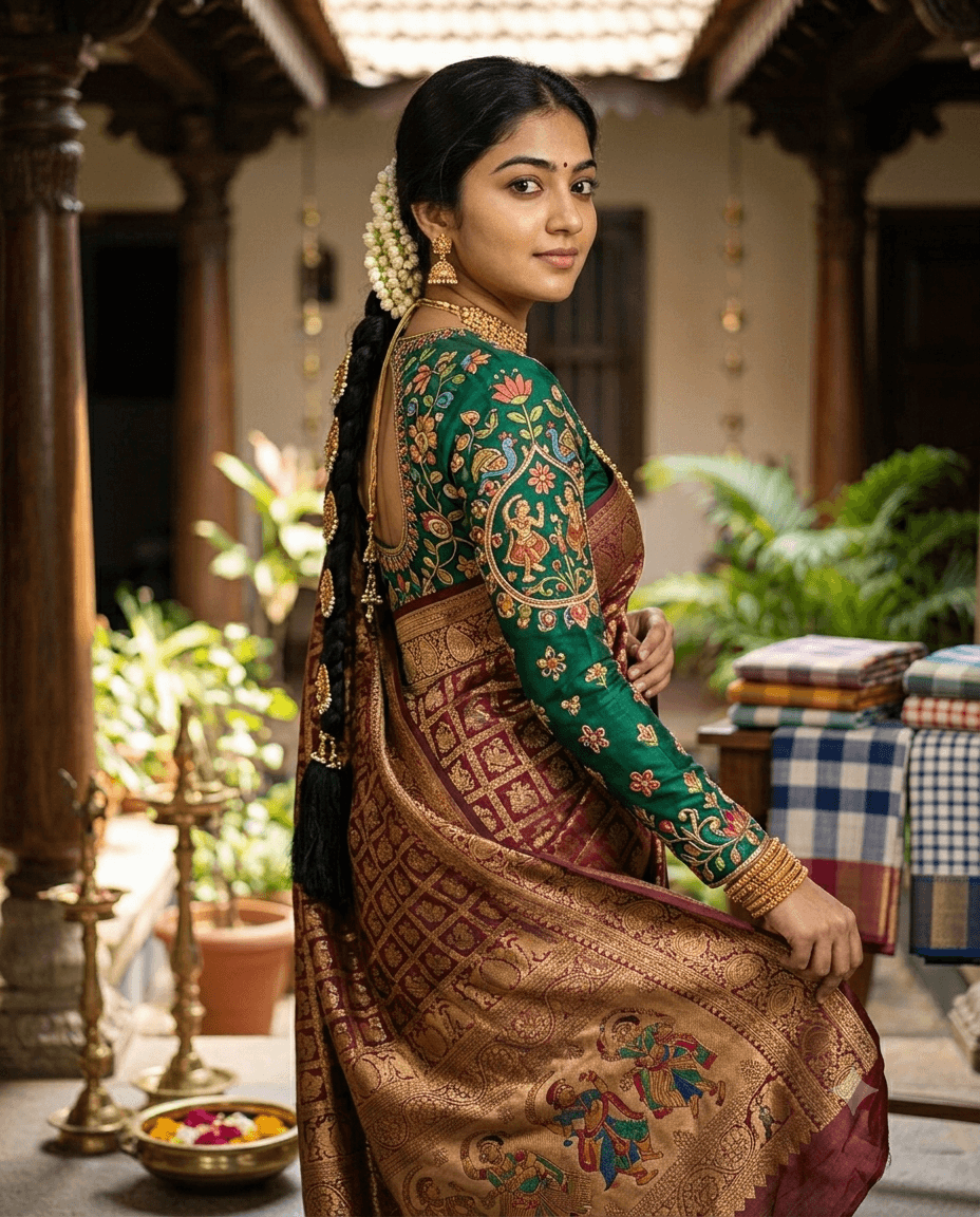 Sai pallavi inspiring work blouse sarees